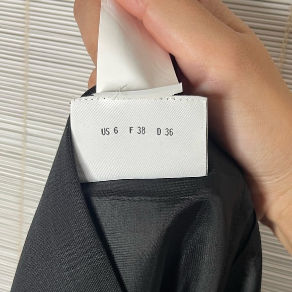 Akris Punto Charcoal Black Asymmetrical Seam Skirt Size 6 - Picture 6 of 6